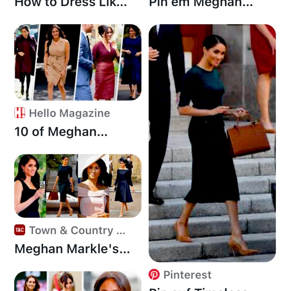 Megan’s outfit seen in many photos.